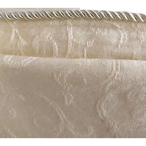 Lenox Table Cloth Butter Yellow Elegant Floral Swirls Rope Trim Home 60 x 80"